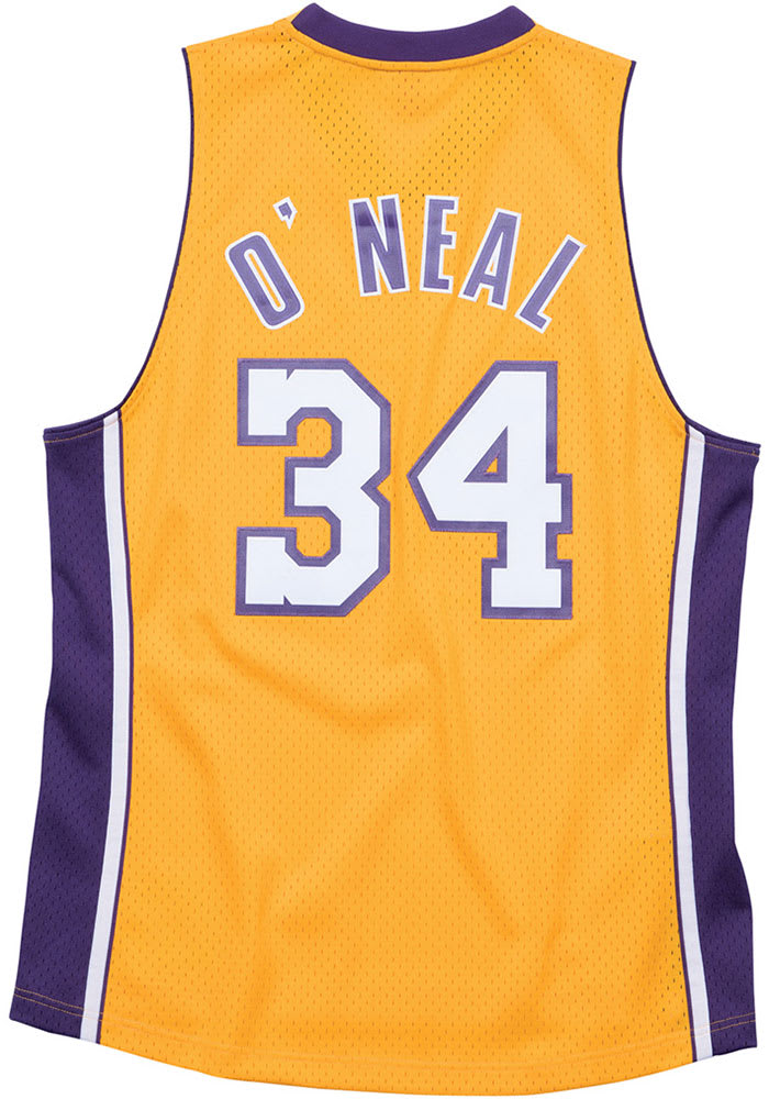 Shaquille O'Neal Los Angeles Lakers Mitchell and Ness GOLD 99-00