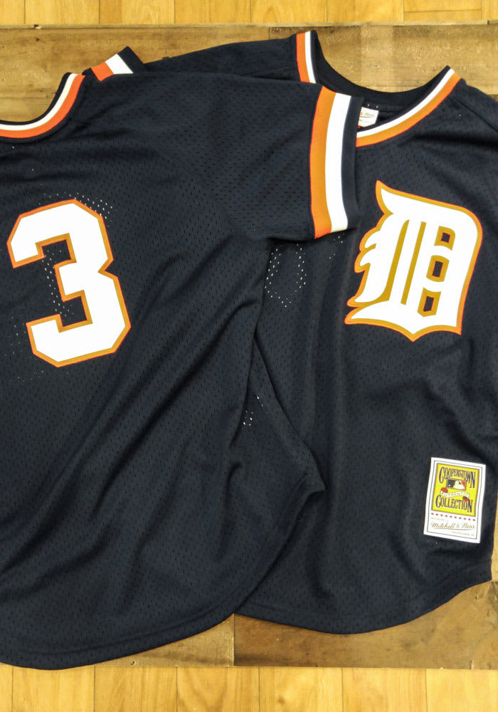 Detroit Tigers Alan Trammell Mitchell and Ness NAVY 1984