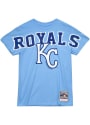 Kansas City Royals Womens Mitchell and Ness Unisex T-Shirt - Light Blue