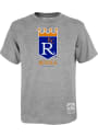 Kansas City Royals Youth Mitchell and Ness Retro Logo T-Shirt - Grey