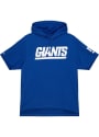 New York Giants Mitchell and Ness GAMEDAY Short Sleeve Jacket - Blue