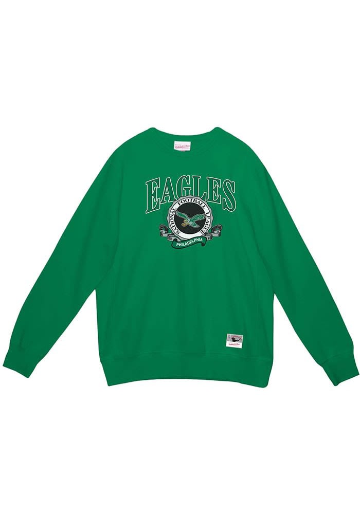 Philadelphia Eagles Mitchell and Ness hot Long Sleeve Shirt Mens 2XL Kelly Green