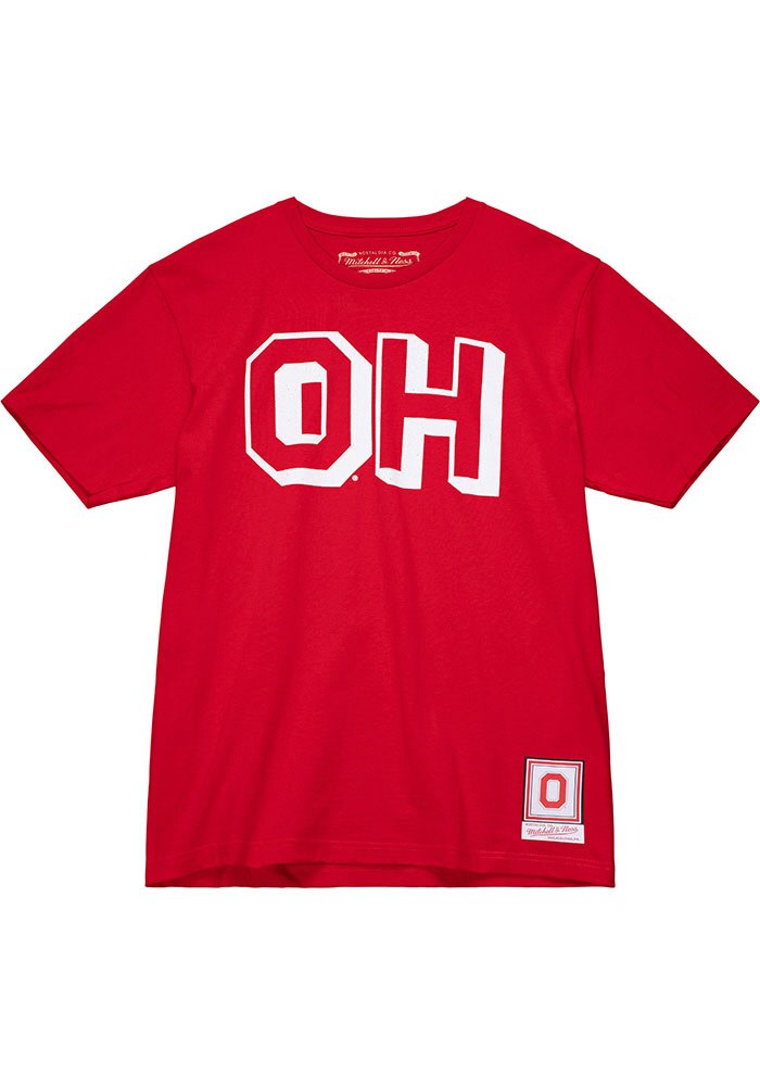 Mitchell and Ness Ohio State Buckeyes Red OH Short Sleeve