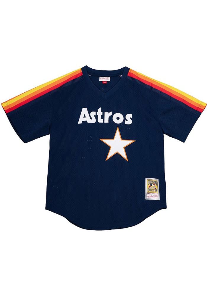 ウェア Mitchell & Ness Astros Baseball Jersey Houston Astros Mitchell & Ness Mesh V-Neck Orange