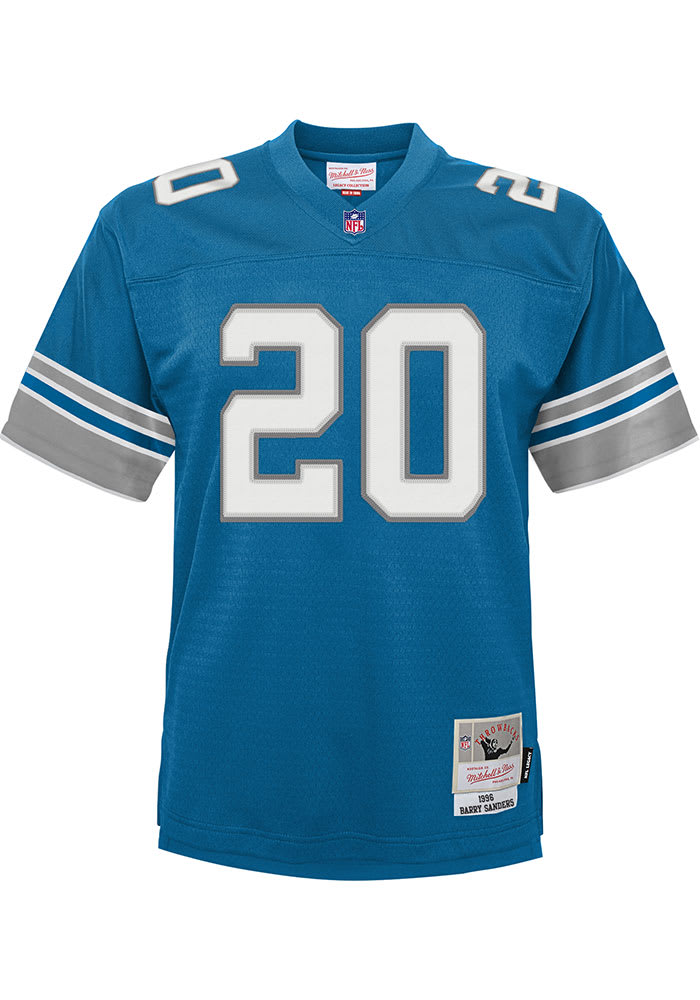 Detroit Lions Barry Sanders Youth NFL Legacy Retired Player BLUE