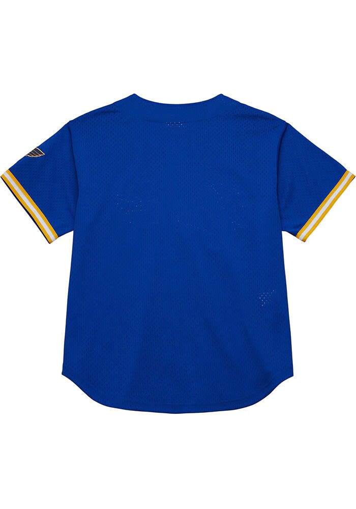 Mitchell and Ness St Louis Blues Mens Blue Mesh Button Mitchell and Ness St Louis Blues Mens Blue Mesh Button