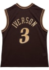 Main image for Allen Iverson Philadelphia 76ers Mitchell and Ness Lux Brown Swingman Jersey
