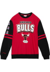 Main image for Mitchell and Ness Chicago Bulls Mens Red All Over 2.0 Long Sleeve Fashion Sweatshirt
