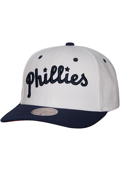 Mitchell and Ness Philadelphia Phillies Evergreen Pro Cooperstown Snap Adjustable Hat - White