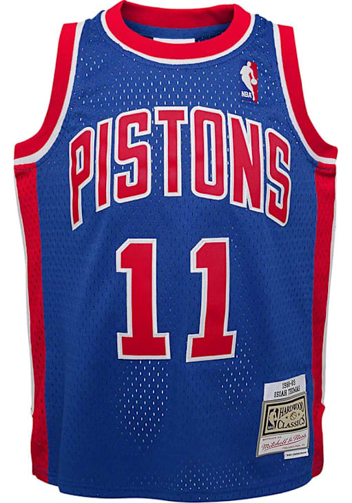 Isiah Thomas  Mitchell and Ness Detroit Pistons Youth NBA Swingman Blue Basketball Jersey
