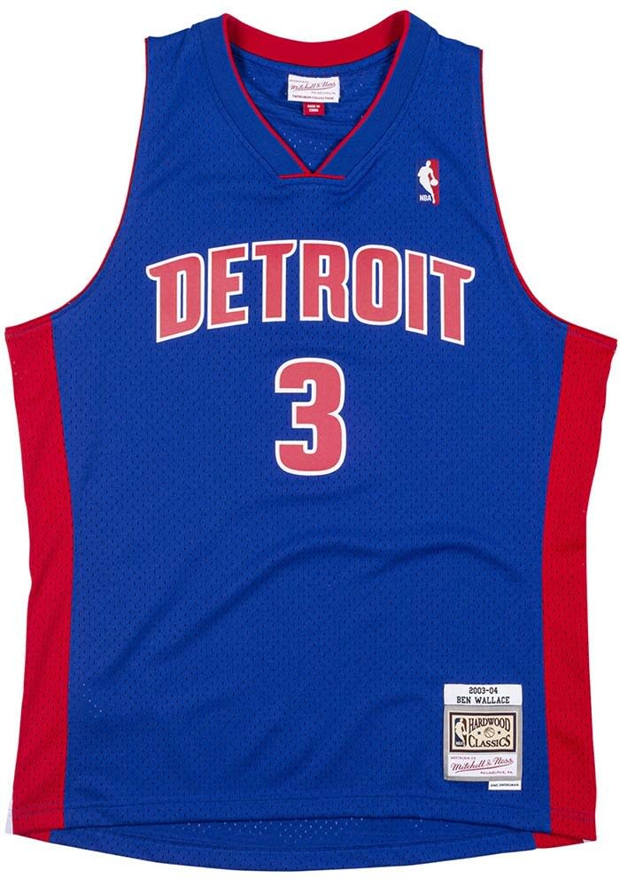 Ben Wallace Detroit Pistons Mitchell and Ness BLUE 03-04