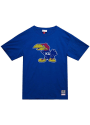 Kansas Jayhawks Mitchell and Ness Legendary Slub Fashion T Shirt - Blue