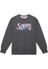 Main image for Mitchell and Ness Philadelphia 76ers Mens Black Playoff Win 2.0 Long Sleeve Fashion Sweatshirt