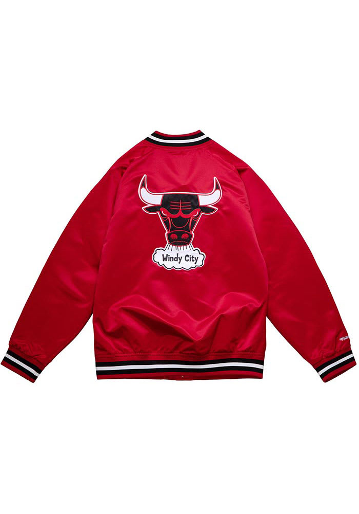 Mitchell and Ness Chicago Bulls Mens Red Double Clutch Satin Light