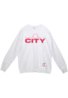 Main image for Mitchell and Ness St Louis City SC Mens White Skyline Fleece Long Sleeve Crew Sweatshirt