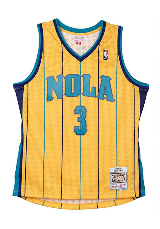 Chris Paul New Orleans Pelicans Mitchell and Ness GOLD 10-11