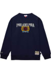 Main image for Mitchell and Ness Philadelphia 76ers Mens Navy Blue Collegiate Long Sleeve Crew Sweatshirt