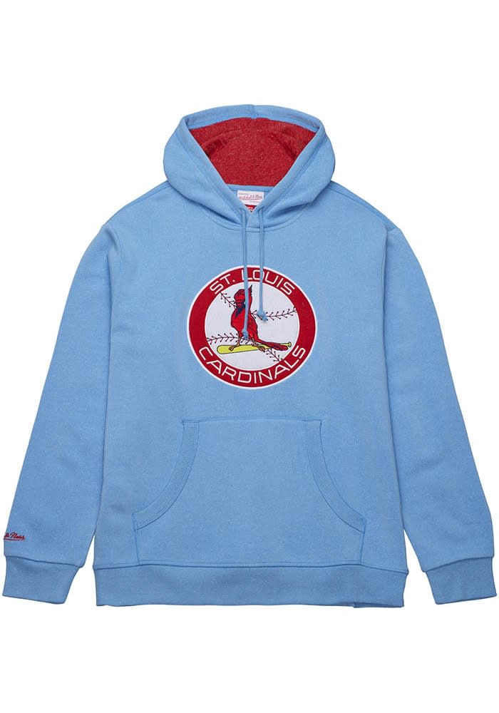 2024 Mens size medium Mitchell and Ness Saint Louis Cardinals blue hooded sweatshirt