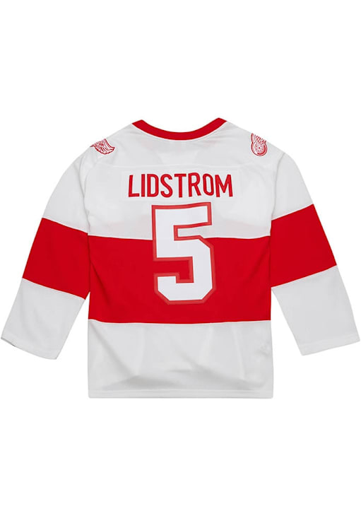 Mitchell and Ness Nicklas Lidstrom Detroit Red Wings Mens WHITE
