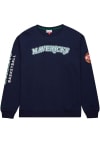 Main image for Mitchell and Ness Dallas Mavericks Mens Navy Blue There and Back Long Sleeve Crew Sweatshirt