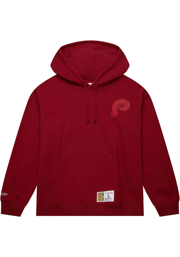 Mitchell and Ness Philadelphia Phillies Tonal Logo Hoodie Maroon