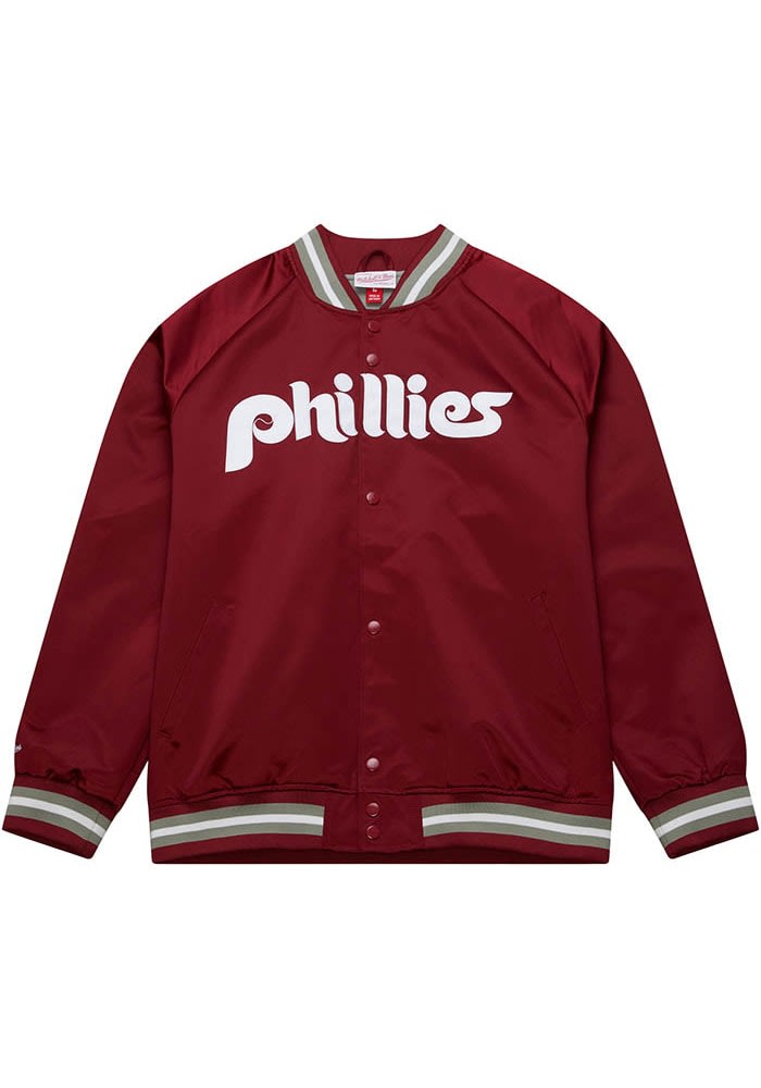 Phillies jacket mitchell ness best sale