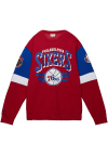 Main image for Mitchell and Ness Philadelphia 76ers Mens Red All Over Long Sleeve Fashion Sweatshirt