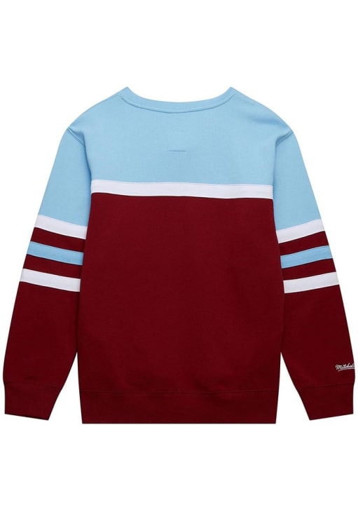 Mitchell and Ness Philadelphia Phillies Mens Maroon Head Coach Long Sleeve Fashion Sweatshirt