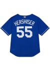 Main image for Orel Hershiser Los Angeles Dodgers Mitchell and Ness Button Coop Cooperstown Jersey - Blue