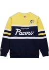 Main image for Mitchell and Ness Indiana Pacers Mens Navy Blue Head Coach Long Sleeve Fashion Sweatshirt