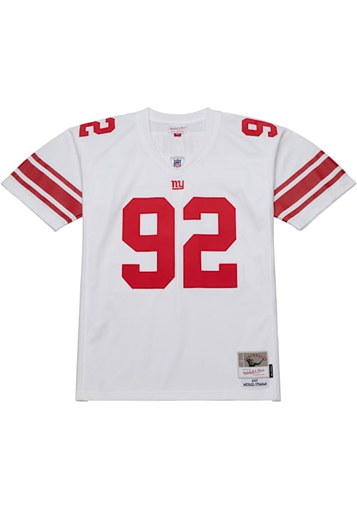 New York Giants Michael Strahan Mitchell and Ness WHITE Throwback