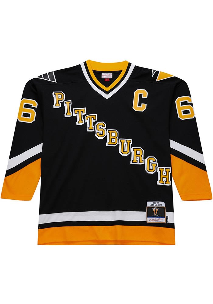 ★Mitchell & Ness Black Pittsburgh Penguins Vintage関税込★ Mitchell and Ness Mario Lemieux Pittsburgh Penguins Mens