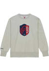 Main image for Mitchell and Ness St Louis City SC Mens Grey Playoff Win 2.0 Long Sleeve Fashion Sweatshirt