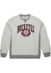 Main image for Mitchell and Ness Ohio State Buckeyes Mens Grey Premium Fleece Vintage Logo Long Sleeve Fashion ..