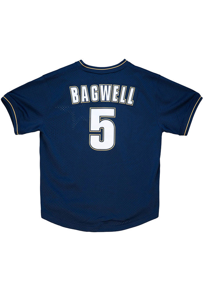 Houston Astros Jeff Bagwell Mitchell and Ness NAVY Throwback