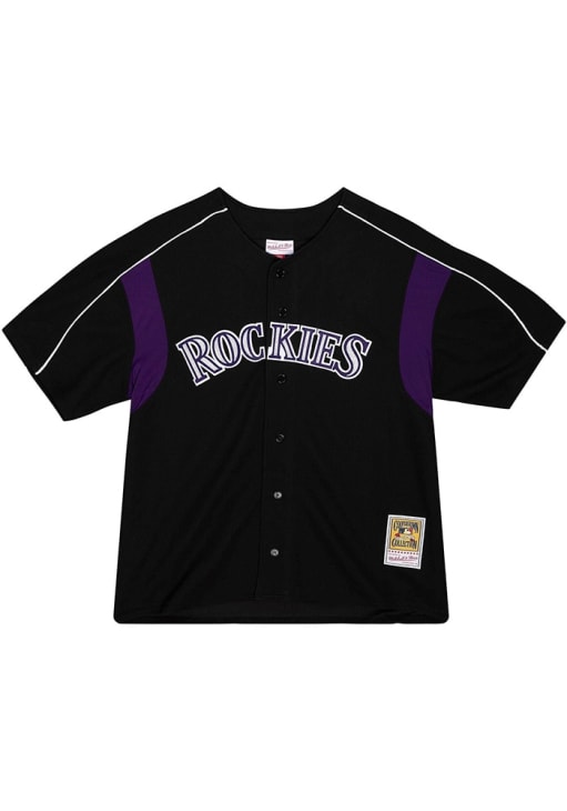 Larry Walker Colorado Rockies Mitchell and Ness Coop Cooperstown Jersey - Black
