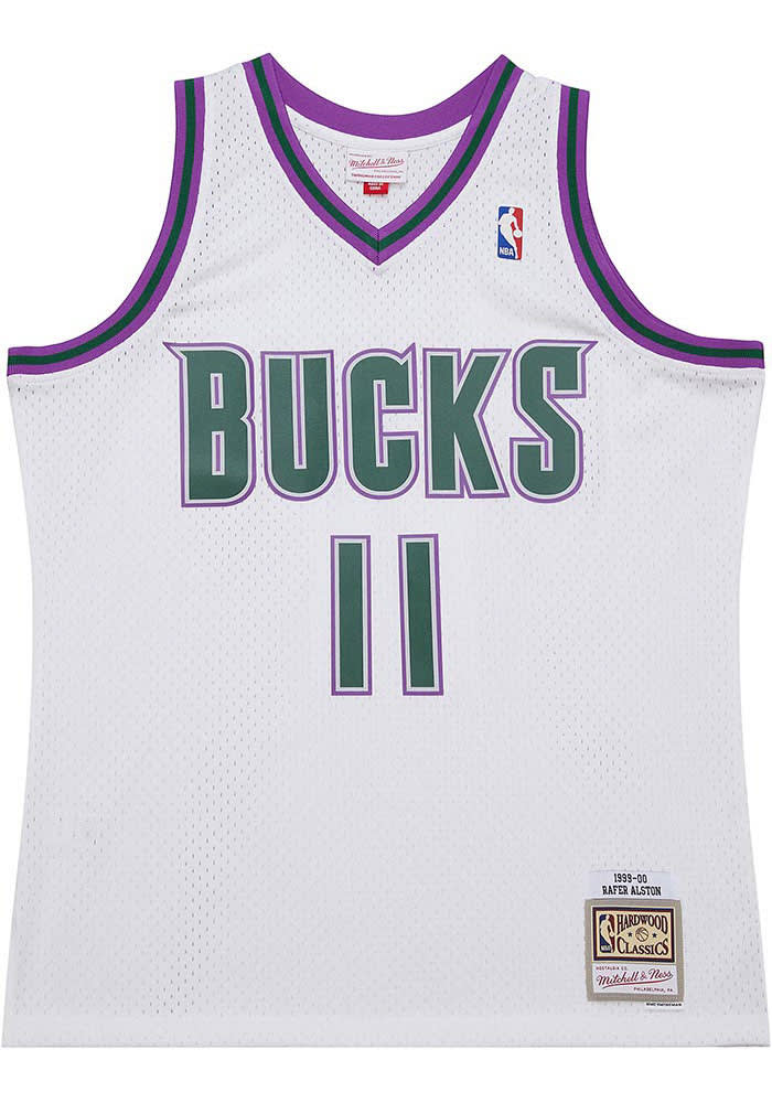 Rafer Alston Milwaukee Bucks Mitchell and Ness WHITE