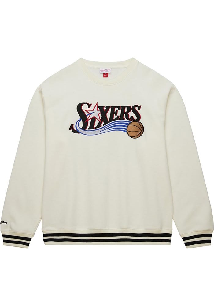 Mitchell and Ness Philadelphia 76ers Mens CREAM Heritage