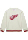 Main image for Mitchell and Ness Detroit Red Wings Mens White Heritage Fleece Vintage Logo Long Sleeve Fashion ..
