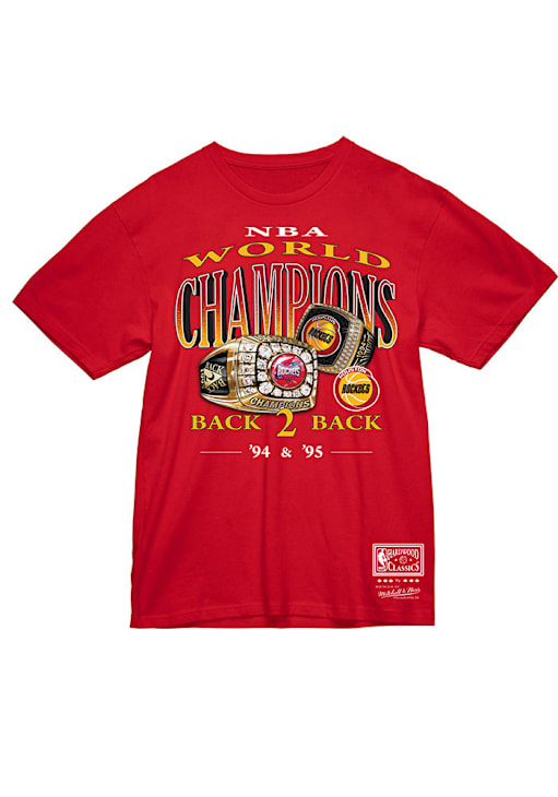 Mitchell and Ness Houston Rockets Red Championship Rings Short