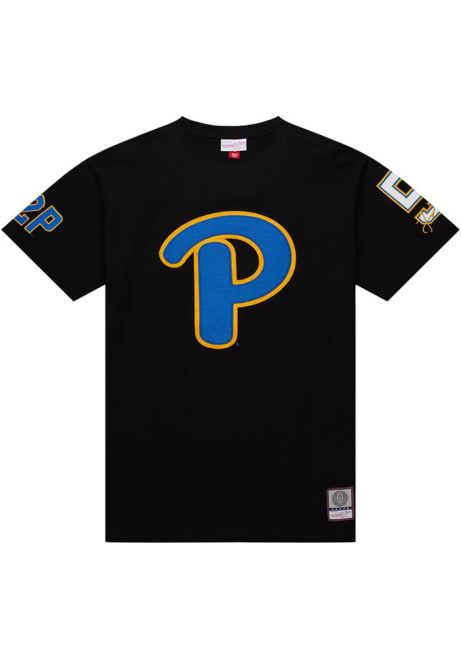 Louis Riddick Mitchell and Ness Black Pitt Panthers Fashion Short Sleeve Fashion T Shirt