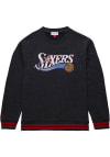 Main image for Mitchell and Ness Philadelphia 76ers Mens Black Vintage Logo Long Sleeve Fashion Sweatshirt