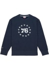 Main image for Mitchell and Ness Philadelphia 76ers Mens Navy Blue Playoff Win Long Sleeve Fashion Sweatshirt