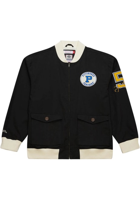 Louis Riddick Mitchell and Ness Mens Black Pitt Panthers Name and Number Heavyweight Jacket