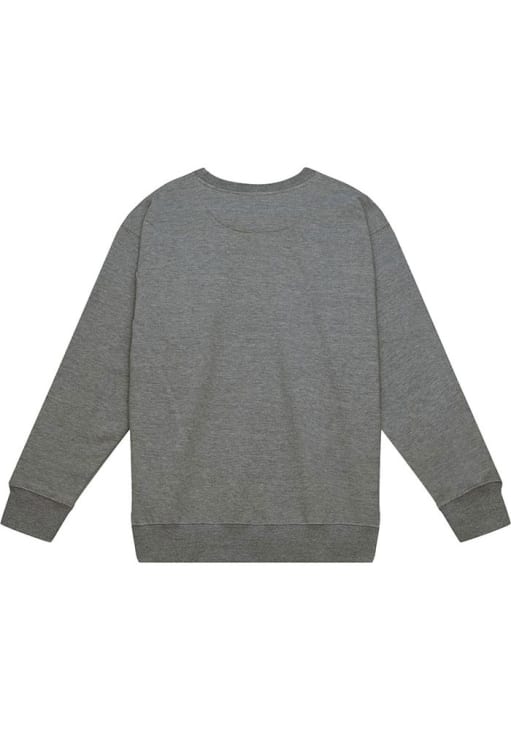 Mitchell and Ness Kansas Jayhawks Mens Grey Down To The Wire 1941 Vintage Logo Long Sleeve Crew Sw..