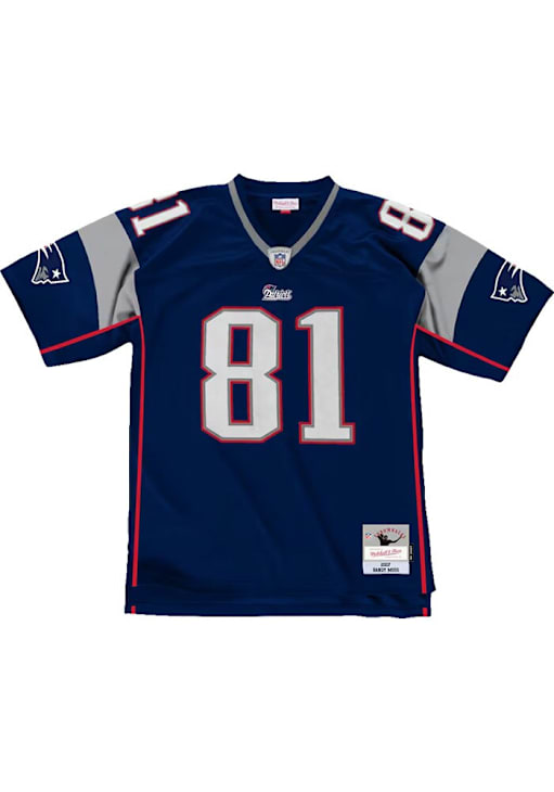 New England Patriots Randy Moss Mitchell and Ness NAVY Throwback