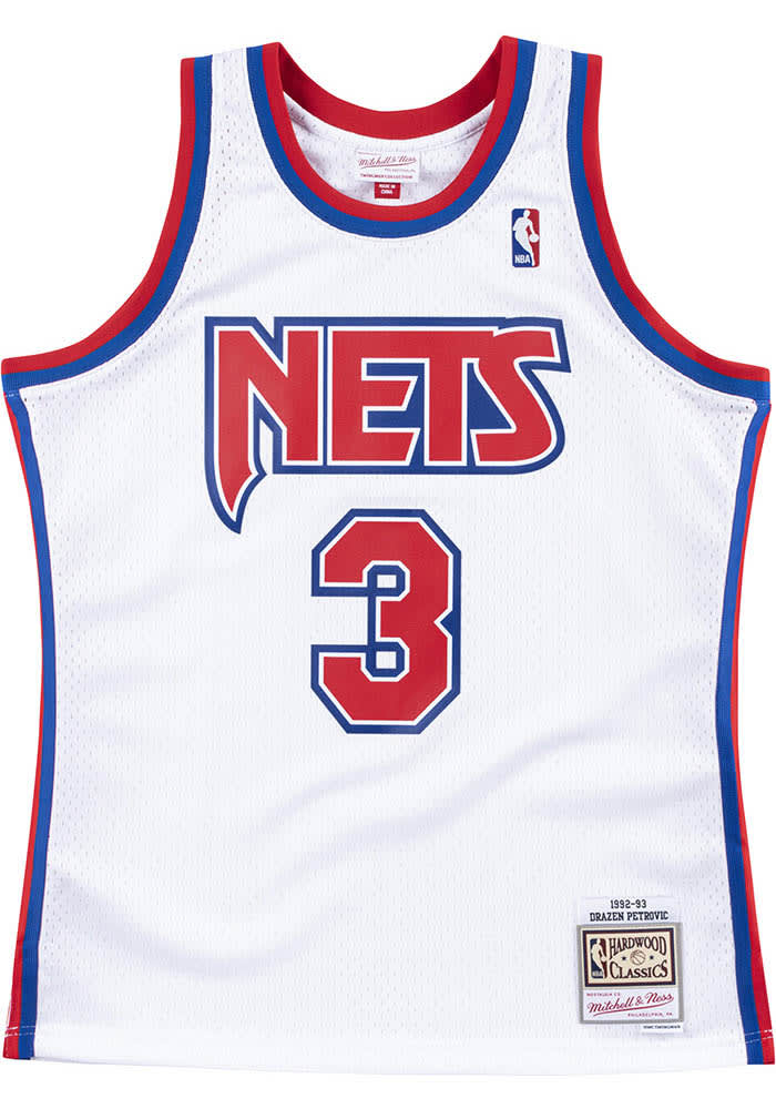 Drazen Petrovic Brooklyn Nets Mitchell and Ness White 92-93 Home
