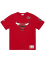 Chicago Bulls Mitchell and Ness Origins Varsity T Shirt - Red