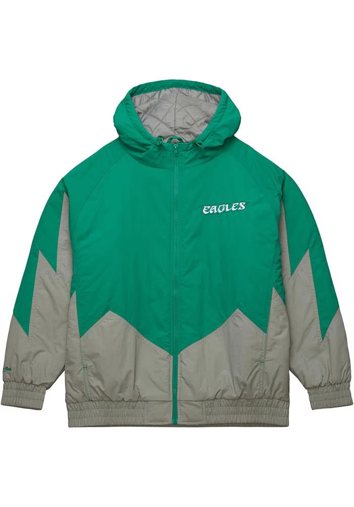 Outlets Mitchell & Ness Vintage Philadelphia Eagles Hooded Kelly Winter Parka Jacket