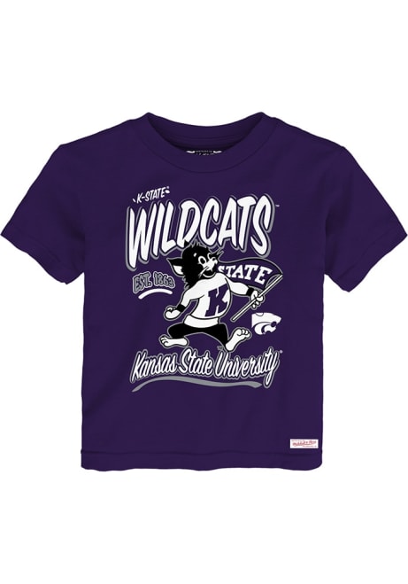 Toddler K-State Wildcats Purple Mitchell and Ness Retro Gamer Short Sleeve T-Shirt